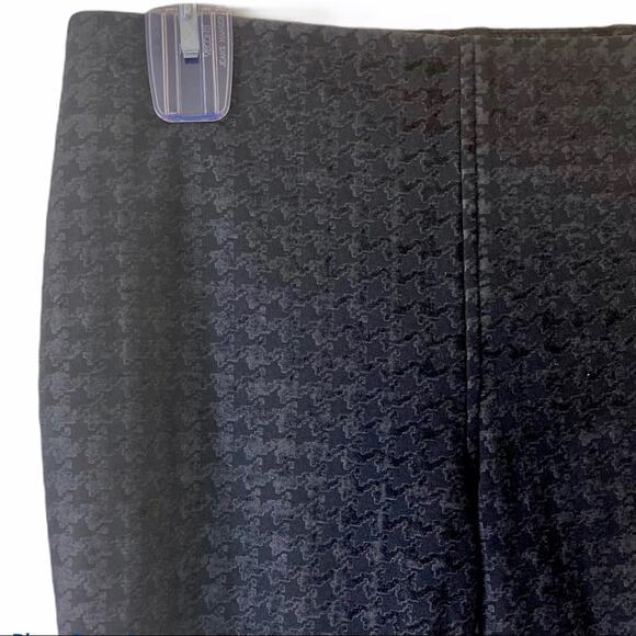 Stretch Black check ankle leggings by Maison Jules, women's small stretch knit - Picture 2 of 6